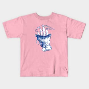 18th century French lady ship wig Kids T-Shirt